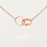 [LOXURA]LOVE DOUBLE RING NECKLACE