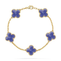 [LOXURA]CLOVER 5 MOTIF BLUE VEINS BRACELET COLLECTION