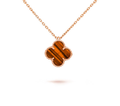 [LOXURA]CLOVER MINI 9.5MM CARNELIANS NECKLACE COLLECTION