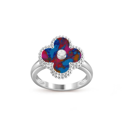 [LOXURA]CLOVER SILVER DIOMND RING COLLECTION