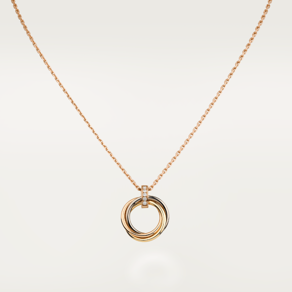 [LOXURA]TRINITY NECKLACE GOLD  DIAMONDS
