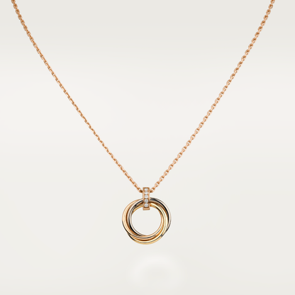 [LOXURA]TRINITY NECKLACE GOLD  DIAMONDS