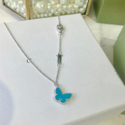 [LOXURA]BUTTERFLY TURQUOISE BUTTERFLY BRACELET SILVER