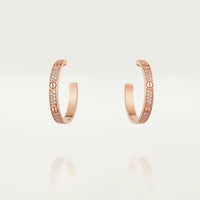 [LOXURA]LOVE EARRINGS 3.6MM DIAMOND PAVED