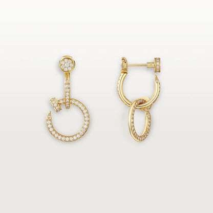 [LOXURA]JUSTE FULL DIAMOND DOUBLE EARRINGS