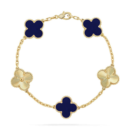 [LOXURA]CLOVER 5 MOTIF LAPIS LAZULI BRACELET COLLECTION
