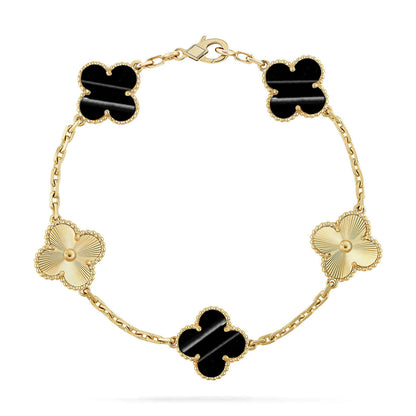 [LOXURA] CLOVER 5 MOTIF PULSAR STONE BRACELET COLLECTION