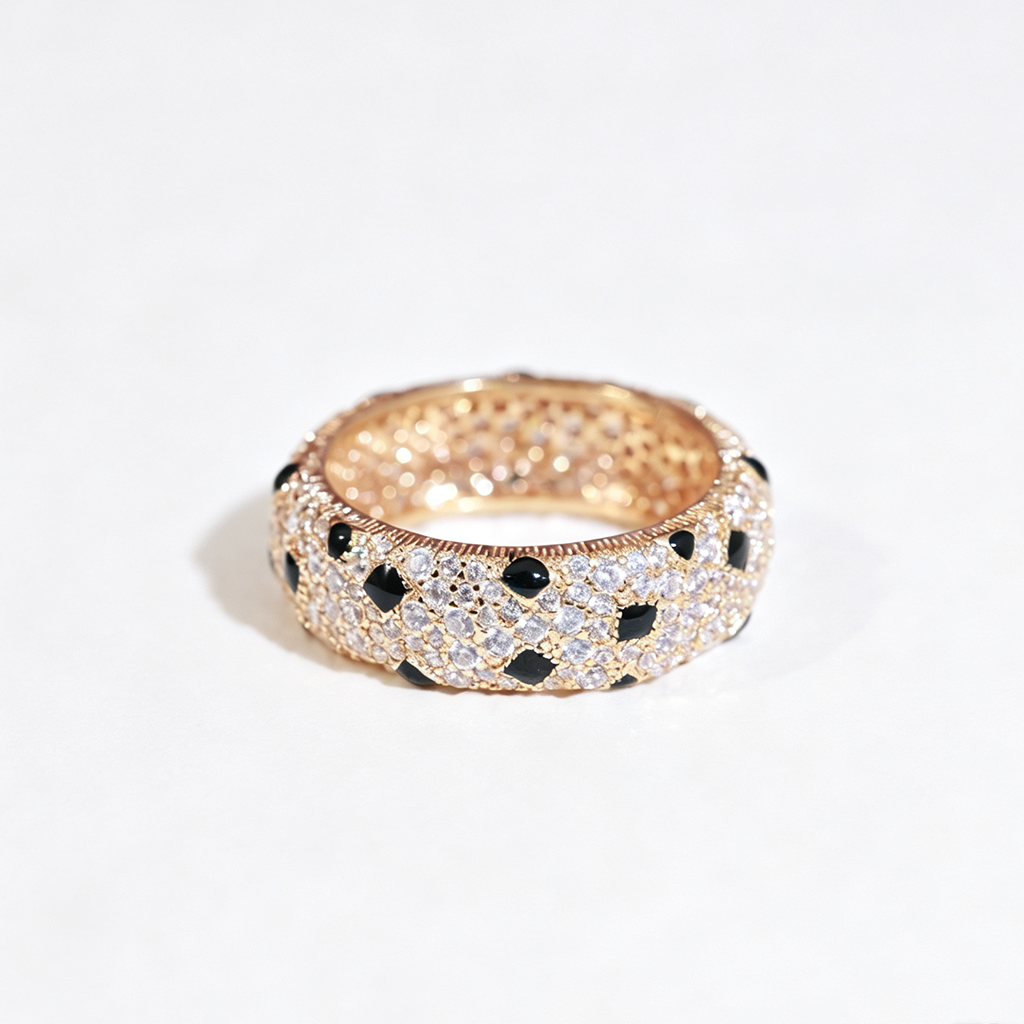 [LOXURA]PANTHERE SPOTTED FULL DIAMOND RING