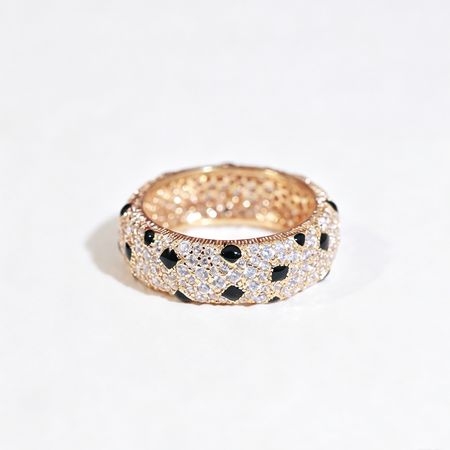 [LOXURA]PANTHERE SPOTTED FULL DIAMOND RING