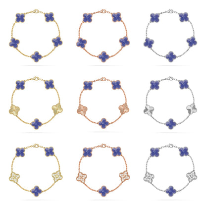 [LOXURA]CLOVER 5 MOTIF BLUE VEINS BRACELET COLLECTION