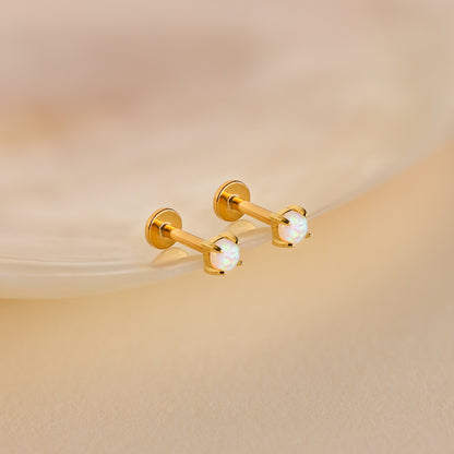 Opal Flat Back Studs
