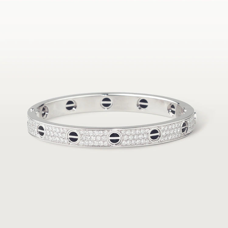 [LOXURA]LOVE BRACELET 6.1MM DIAMOND-PAVED CERAMIC