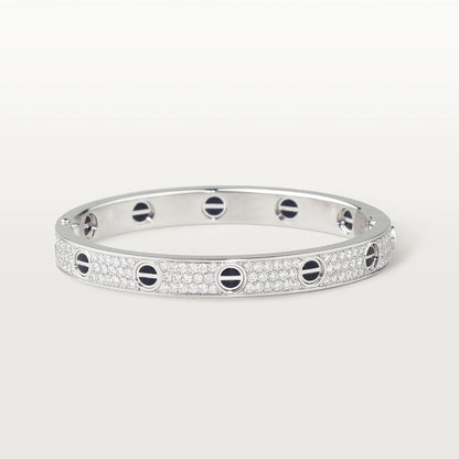 [LOXURA]LOVE BRACELET 6.1MM DIAMOND-PAVED CERAMIC