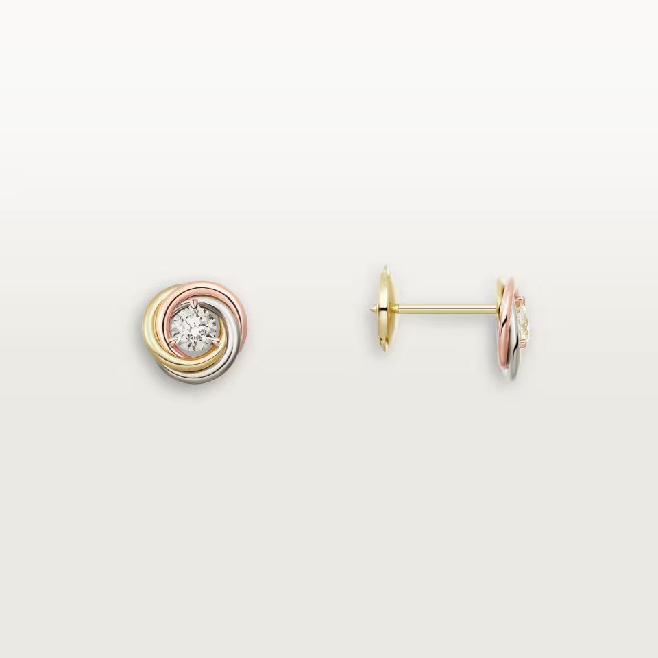 [LOXURA]TRINITY STUD DIAMOND EARRINGS