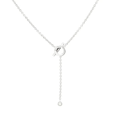 [LOXURA]FINESSE SILVER DIAMOND NECKLACE