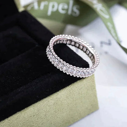 [LOXURA]PERLEE DIAMOND SILVER RING