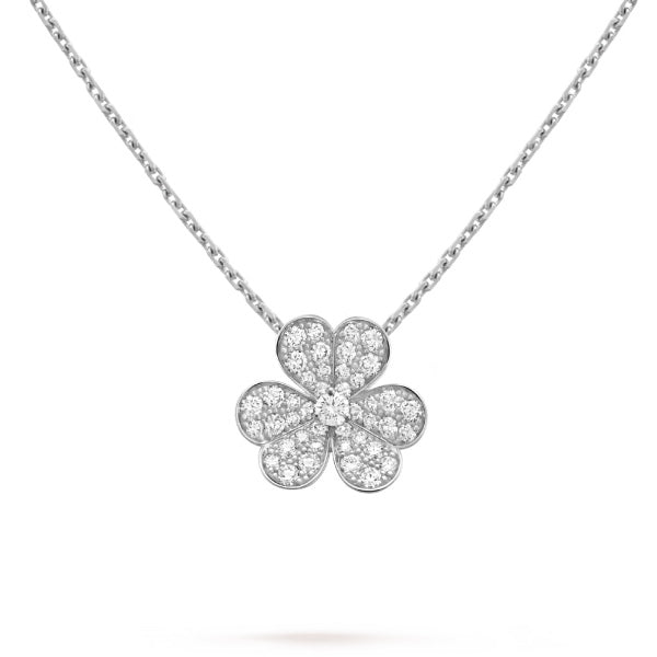 [LOXURA]CLOVER DIAMOND NECKLACE SILVER