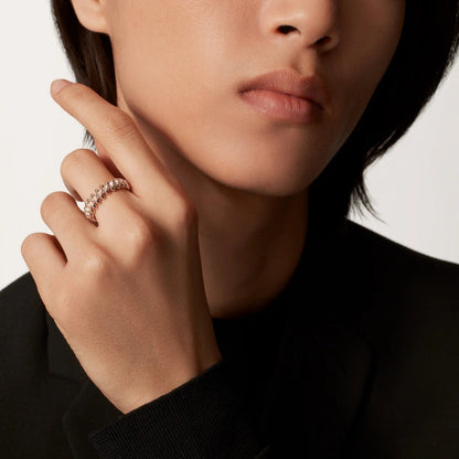 [LOXURA]CLASH 6.4MM SMALL FULL DIAMOND RING