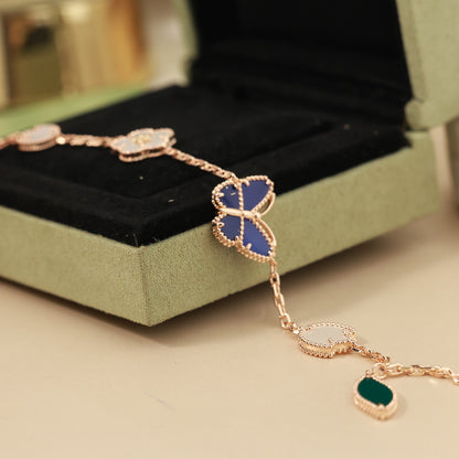 [LOXURA]LUCKY SPRING BUTTERFLY 5 MOTIF BRACELET