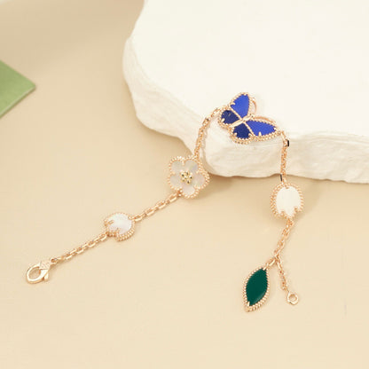 [LOXURA]LUCKY SPRING BUTTERFLY 5 MOTIF BRACELET