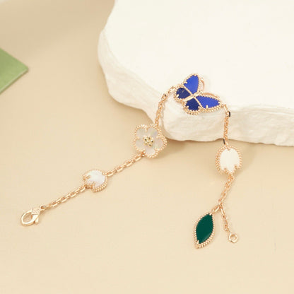 [LOXURA]LUCKY SPRING BUTTERFLY 5 MOTIF BRACELET