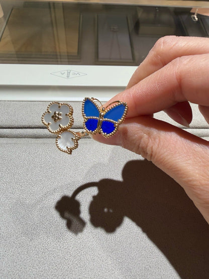 [LOXURA]LUCKY SPRING BUTTERFLY OPEN-FACE RINGS