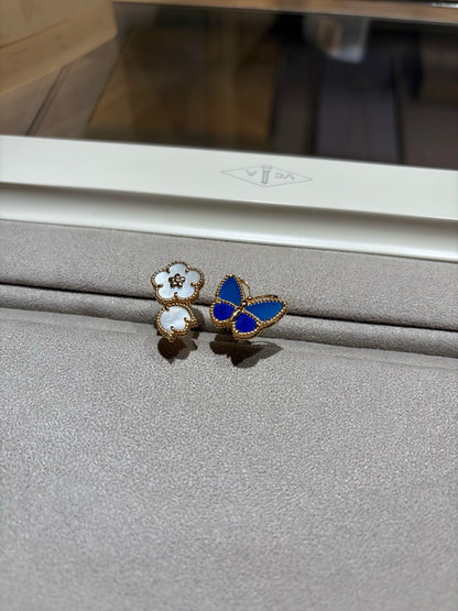 [LOXURA]LUCKY SPRING BUTTERFLY OPEN-FACE RINGS