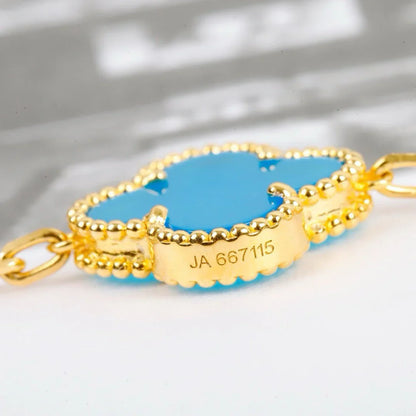 [LOXURA] CLOVER 5 MOTIF TURQUOISE BRACELET COLLECTION