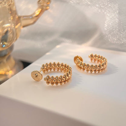 [LOXURA]CLASH SMALL HOOP EARRINGS
