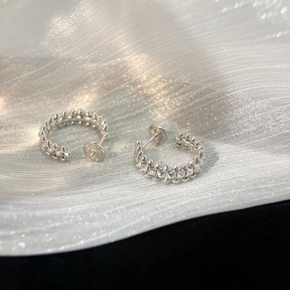 [LOXURA]CLASH SMALL HOOP EARRINGS