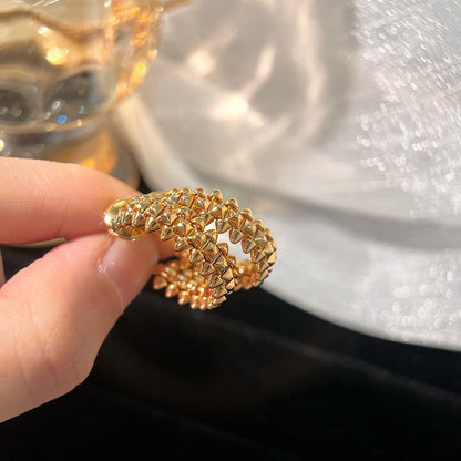 [LOXURA]CLASH SMALL HOOP EARRINGS