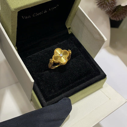 [LOXURA]CLOVER RIVERSIBLE RING GOLD COLLECTION