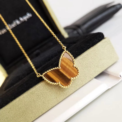 [LOXURA] TIGER__ EYE BUTTERFLY NECKLACE