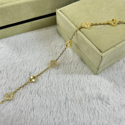 [LOXURA]CLOVER 6 MOTIF DIAMOND LASER BRACELET