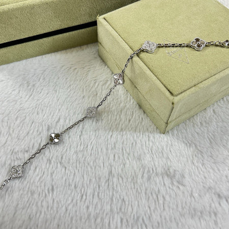 [LOXURA]CLOVER 6 MOTIF DIAMOND LASER BRACELET