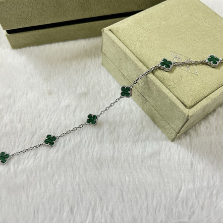 [LOXURA]CLOVER 6 MOTIF MALACHITE BRACELET