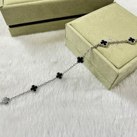 [LOXURA]CLOVER 6 MOTIF  ONYXS BRACELET