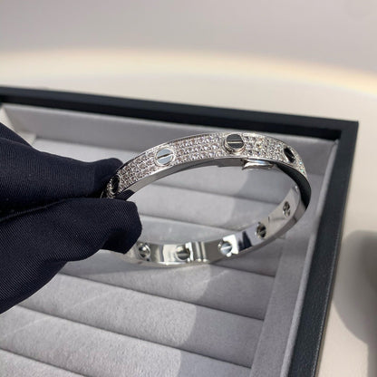 [LOXURA]LOVE BRACELET 6.1MM DIAMOND-PAVED CERAMIC
