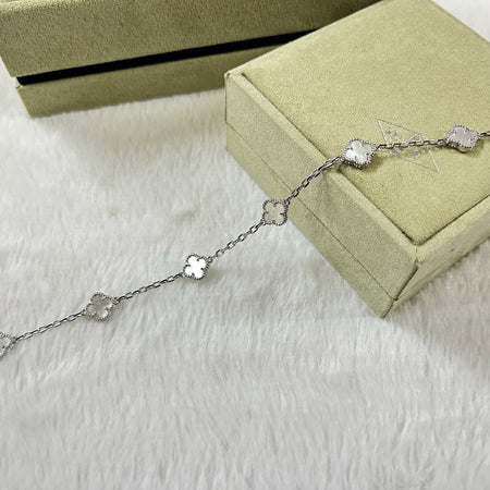 [LOXURA]CLOVER 6 MOTIF WHITE MOP BRACELET