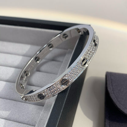 [LOXURA]LOVE BRACELET 6.1MM DIAMOND-PAVED CERAMIC