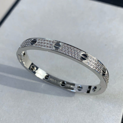 [LOXURA]LOVE BRACELET 6.1MM DIAMOND-PAVED CERAMIC