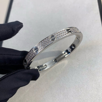 [LOXURA]LOVE BRACELET 6.1MM DIAMOND-PAVED CERAMIC