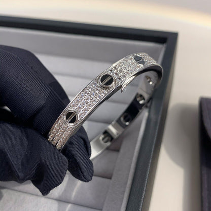 [LOXURA]LOVE BRACELET 6.1MM DIAMOND-PAVED CERAMIC