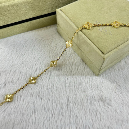 [LOXURA]CLOVER 6 MOTIF DIAMOND BRACELET