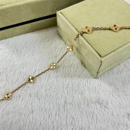 [LOXURA]CLOVER 6 MOTIF DIAMOND BRACELET