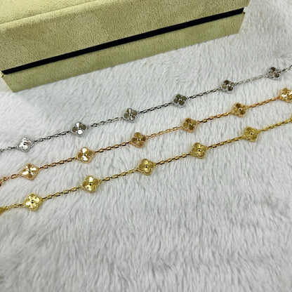 [LOXURA]CLOVER 6 MOTIF DIAMOND BRACELET
