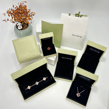 [LOXURA]CLOVER MINI 9.5MM CARNELIANS NECKLACE COLLECTION