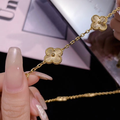 [LOXURA]CLOVER 10 MOTIFS LASER NECKLACE