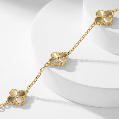 [LOXURA]CLOVER 10 MOTIFS LASER NECKLACE