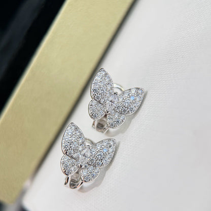 [LOXURA]BUTTERFLY ALL DIAMOND EARRINGS